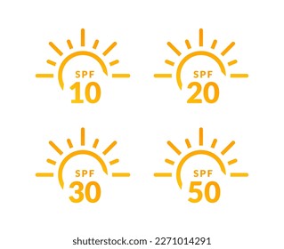 Sun uva protect spf 10 20 30 50 anti solar shield icon. Ultraviolet cream sunblock symbol summer label