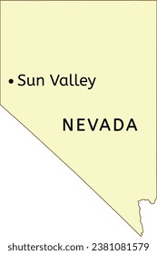 Sun Valley census-designated place location on Nevada state map