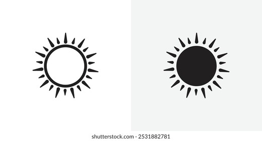 Conjunto de ícones de vetor da Sun. Ilustrador de vetor de ações. EPS 10