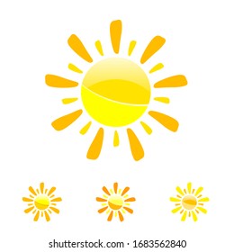 ilustración de arte vector de sol con símbolo de color amarillo 