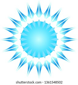 sun vector in artistic gradient color
