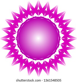 sun vector in artistic gradient color