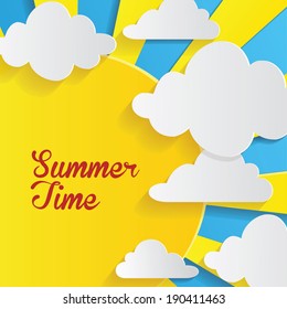 Sun. Vector background