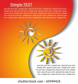 Sun. vector background with space for your text.