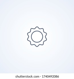 Sun, vector best gray line icon on white background, EPS 10