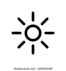 Sun vector border icon. This icon use for admin panels, website, interfaces, mobile apps