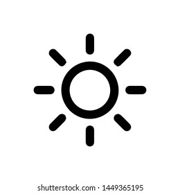 Sun vector border icon. This icon use for admin panels, website, interfaces, mobile apps