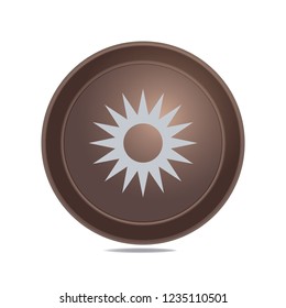 Sun vector button, web design element