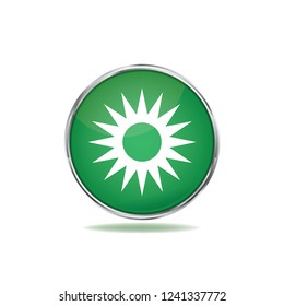 Sun vector button, web design element