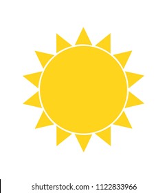 Sun vector cartoon icon illustration isolated on white background