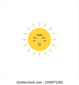 Dibujo vectorial de Sun. Ilustración del vector