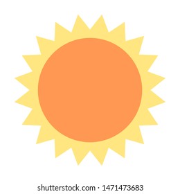 sun vector cartoon isolated on white background