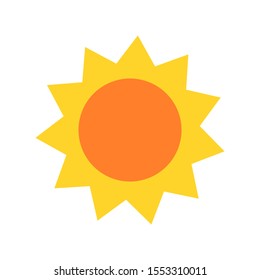 sun vector cartoon isolated on white background