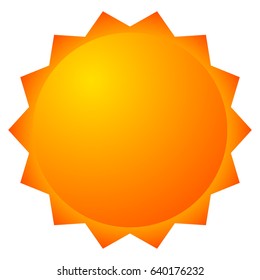 Sun vector clip-art. Sun illustration for weather, summer, vacation relataed themes