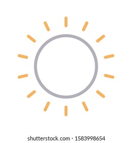sun vector color line icon 