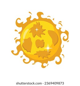 Sun Vektorfarbige Aufkleber Symbol Design Illustration. EPS10-Datei 