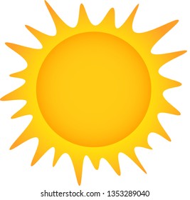 The sun vector design, illustration.  isolated on white background