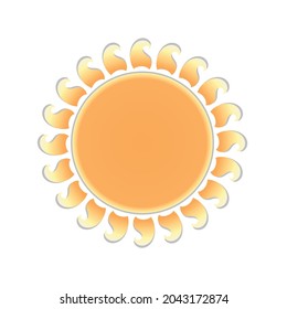Sun Vector Design with white background