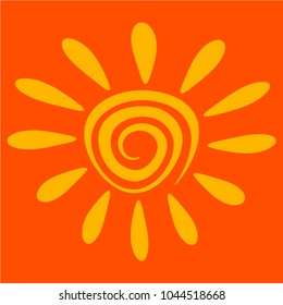 sun vector drawing