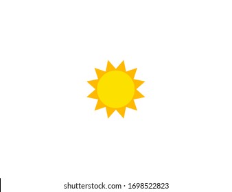 Sun vector flat icon. Bright sunny weather. Isolated sun emoji illustration 