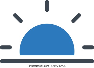 sun vector glyph color icon 