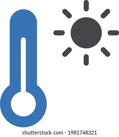 icono de color de glifo vector de sol