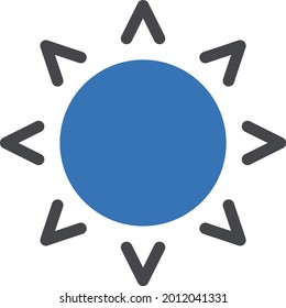 sun vector glyph colour icon