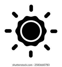 Sun Vector Glyph Icon Vector Design