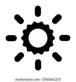 Sun Vector Glyph Icon Vector Design