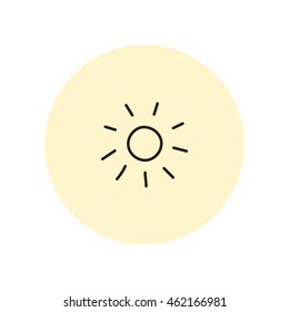 The Sun. Vector hand drawn illustration