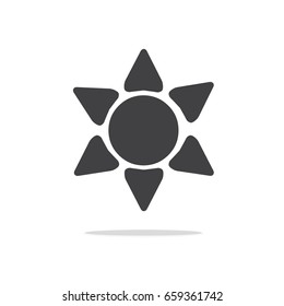 Sun vector icon 10 EPS.