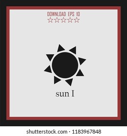 sun I vector icon