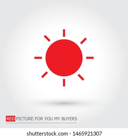 Sun Vector icon . 