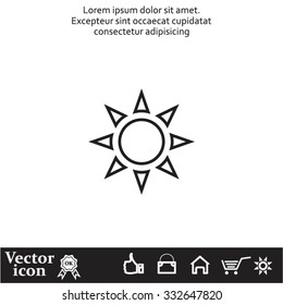 Sun - vector icon