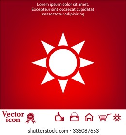 Sun - vector icon