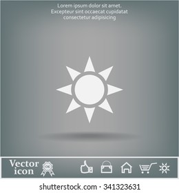 Sun - vector icon