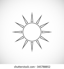 Sun vector icon