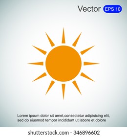 Sun vector icon