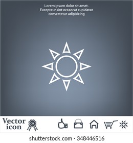 Sun - vector icon