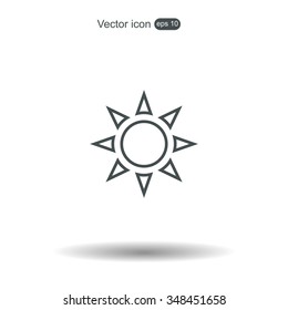 Sun - vector icon