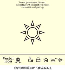 Sun - vector icon