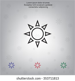 Sun - vector icon