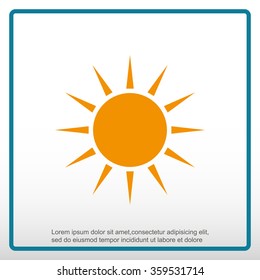 Sun vector icon