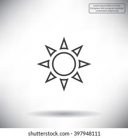 Sun - vector icon