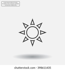 Sun - vector icon