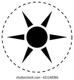 sun vector icon 