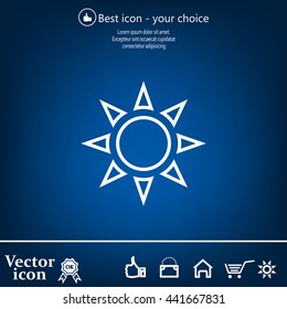 Sun - vector icon
