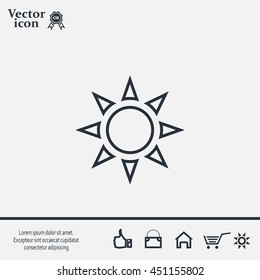 Sun - vector icon