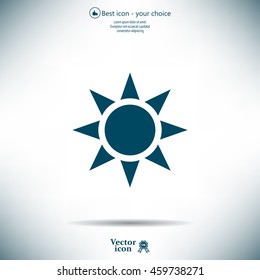 Sun - vector icon