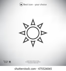 Sun - vector icon